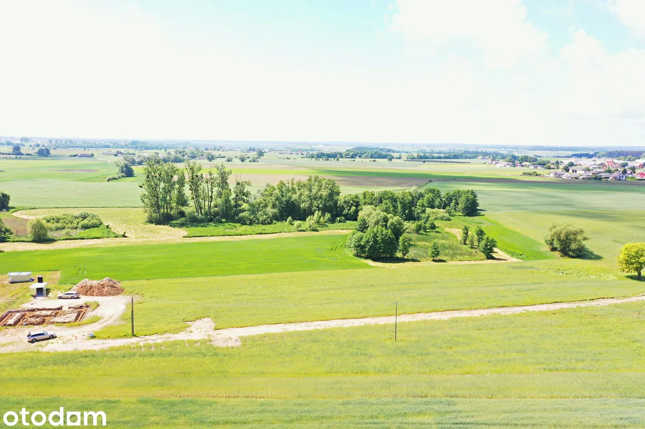 Działka budowlana 1258 m² pod Brodnicą